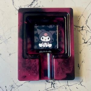 Hot Pink & Black Kuromi Skullz Cigar Ashtray | Fan Collectible